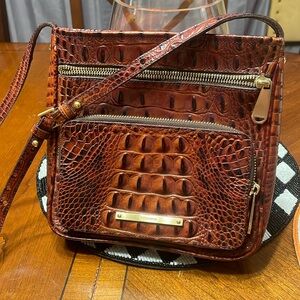 EUC Brahmin brown crossbody purse